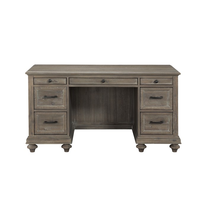 Driftwood light brown Cardano Collection Executive Desk by homelegance