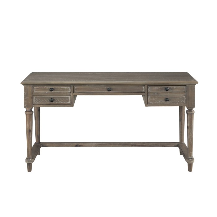 Light brown driftwood Cardano Collection Writing Desk with Three Working Drawers Brown Writing Desk by homelegance