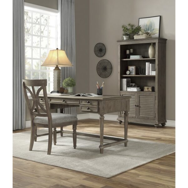 Light brown driftwood Cardano Collection Writing Desk with Three Working Drawers Brown Writing Desk by homelegance 12