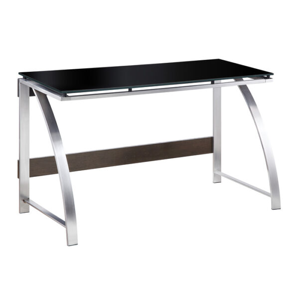 Espresso finish and brushed chrome metal Tioga Collection Desk by homelegance 10