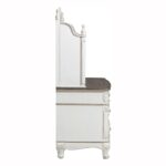 Antique white with gray rub-through and oak Cinderella Collection Desk by Homelegance 11