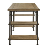 Rustic poplar finish and Rustic black metal Factory Collection Writing Desk by homelegance Home Office Desks Mobilia Cleopatra 15 Rustic poplar finish and Rustic black metal Factory Collection Writing Desk by homelegance 15