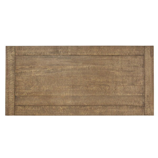 Rustic poplar finish and Rustic black metal Factory Collection Writing Desk by homelegance 11