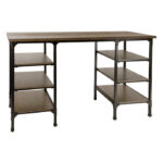 Weathered natural finish and rustic black metal finish Millwood Collection Counter height Writing Desk by homelegance Home Office Desks Mobilia Cleopatra 15 Weathered natural finish and rustic black metal finish Millwood Collection Counter height Writing Desk by homelegance 15