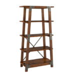 Rustic brown and gunmetal Holverson Collection Bookshelf By homelegnace Storage Furniture Mobilia Cleopatra 12 Rustic brown and gunmetal Holverson Collection Bookshelf By homelegnace 12