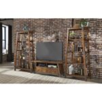 Rustic brown and gunmetal Holverson Collection Bookshelf By homelegnace Storage Furniture Mobilia Cleopatra 14 Rustic brown and gunmetal Holverson Collection Bookshelf By homelegnace 14