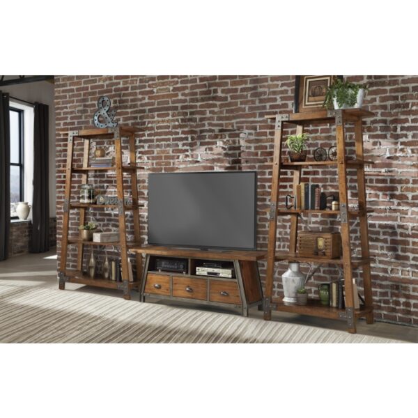 Rustic brown and gunmetal Holverson Collection Bookshelf By homelegnace 10