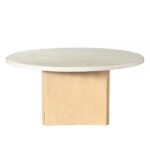 Oak Finish Qwin End Table W/Marble Top LV03005 By ACME End Tables Mobilia Cleopatra 11 Oak Finish Qwin End Table W/Marble Top LV03005 By ACME 11