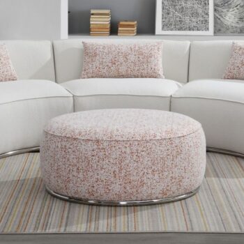 Pattern Fabric Ottoman