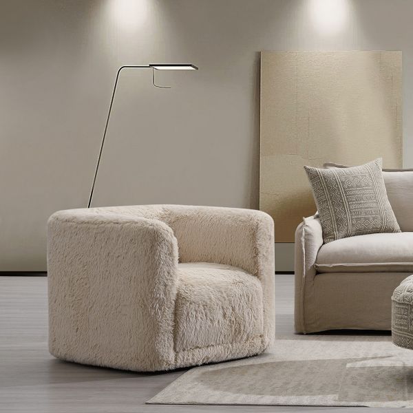 Beige Yakety Yak Sand Upendo Chair W/Swivel LV03082 By ACME