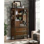 Brown Cherry Frazier Park Collection Bookshelf By homelegnace Storage Furniture Mobilia Cleopatra 16 Brown Cherry Frazier Park Collection Bookshelf By homelegnace 16