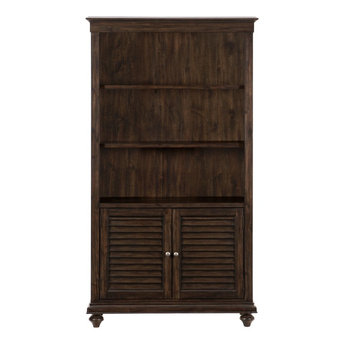 Driftwood charcoal Cardano Collection Bookcase By homelegnace