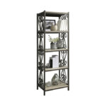 Black Metal Fairhope Collection Bookcase By homelegnace Storage Furniture Mobilia Cleopatra 14 Black Metal Fairhope Collection Bookcase By homelegnace 14