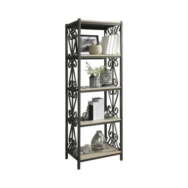 Black Metal Fairhope Collection Bookcase By homelegnace 9