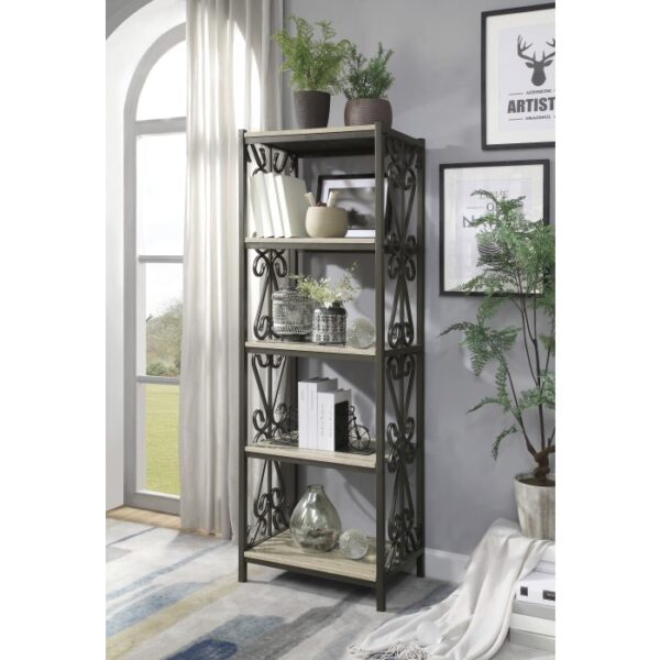 Black Metal Fairhope Collection Bookcase By homelegnace 10