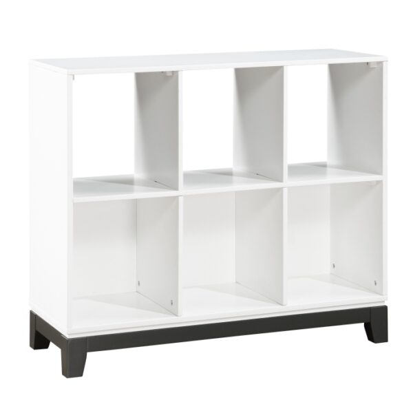 2-tone finish (white and metallic gray) Garretson Collection Bookcase By homelegnace 8