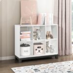 2-tone finish (white and metallic gray) Garretson Collection Bookcase By homelegnace Storage Furniture Mobilia Cleopatra 13 2-tone finish (white and metallic gray) Garretson Collection Bookcase By homelegnace 13