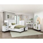 2-tone finish (White and Metallic gray) 4 Shelves Garretson Collection Bookcase By homelegnace Storage Furniture Mobilia Cleopatra 15 2-tone finish (White and Metallic gray) 4 Shelves Garretson Collection Bookcase By homelegnace 15