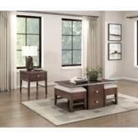 Brown Claremore collection End table By homelegance - Image 5