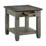Coffee and antique gray Granby Collection End table By homelegance End Tables Mobilia Cleopatra 15 Coffee and antique gray Granby Collection End table By homelegance 15