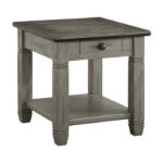 Coffee and antique gray Granby Collection End table By homelegance End Tables Mobilia Cleopatra 14 Coffee and antique gray Granby Collection End table By homelegance 14