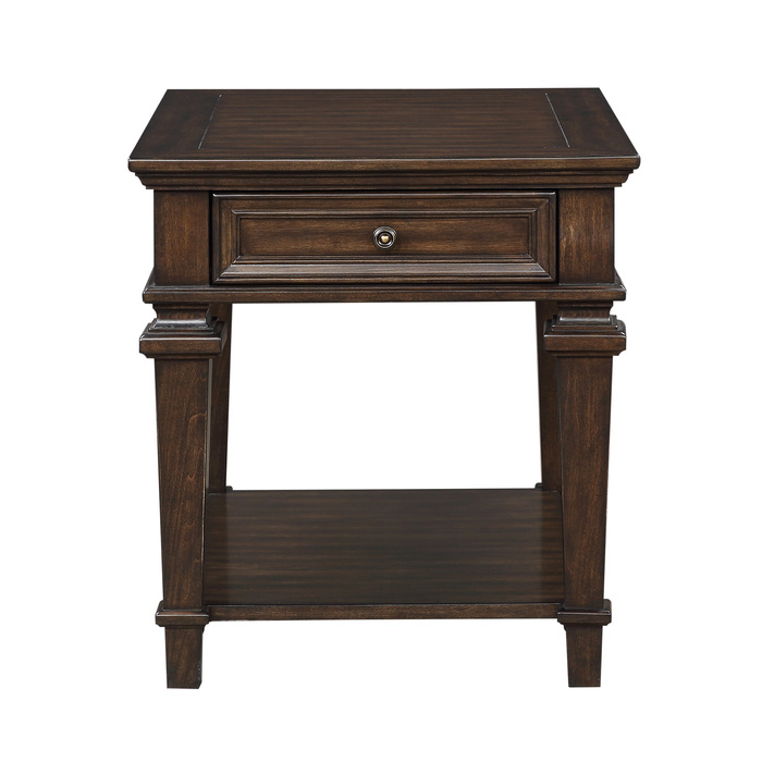 Tobias collection Rectangular End table With Drawer By homelegance
