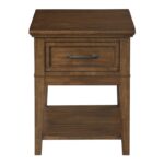 Walnut Whitley Collection Glass top End table With Drawer By homelegance End Tables Mobilia Cleopatra 13 Walnut Whitley Collection Glass top End table With Drawer By homelegance 13