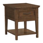 Walnut Whitley Collection Glass top End table With Drawer By homelegance End Tables Mobilia Cleopatra 14 Walnut Whitley Collection Glass top End table With Drawer By homelegance 14