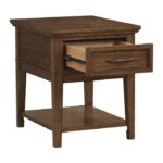 Walnut Whitley Collection Glass top End table With Drawer By homelegance End Tables Mobilia Cleopatra 15 Walnut Whitley Collection Glass top End table With Drawer By homelegance 15