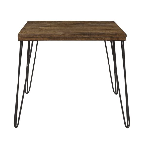 2-tone finish: rustic oak and black Kellson Collection End table By homelegance 7
