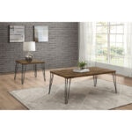 2-tone finish: rustic oak and black Kellson Collection End table By homelegance End Tables Mobilia Cleopatra 13 2-tone finish: rustic oak and black Kellson Collection End table By homelegance 13