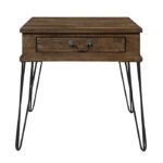 Rustic oak and black Shaffner Collection End table By homelegance End Tables Mobilia Cleopatra 11 Rustic oak and black Shaffner Collection End table By homelegance 11
