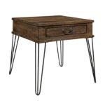 Rustic oak and black Shaffner Collection End table By homelegance End Tables Mobilia Cleopatra 12 Rustic oak and black Shaffner Collection End table By homelegance 12
