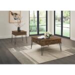 Rustic oak and black Shaffner Collection End table By homelegance End Tables Mobilia Cleopatra 14 Rustic oak and black Shaffner Collection End table By homelegance 14