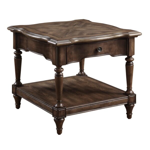 Brown Oak Heath Court Collection End table By homelegance 9