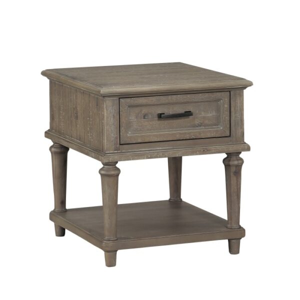 Driftwood light brown Cardano Collection End table By homelegance 7