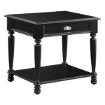 Black Sanders Collection End table By homelegance End Tables Mobilia Cleopatra 14 Black Sanders Collection End table By homelegance 14