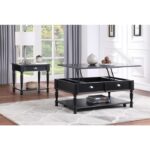 Black Sanders Collection End table By homelegance End Tables Mobilia Cleopatra 17 Black Sanders Collection End table By homelegance 17