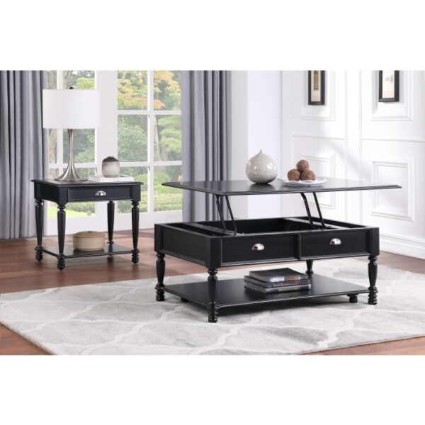 Black Sanders Collection End table By homelegance 12