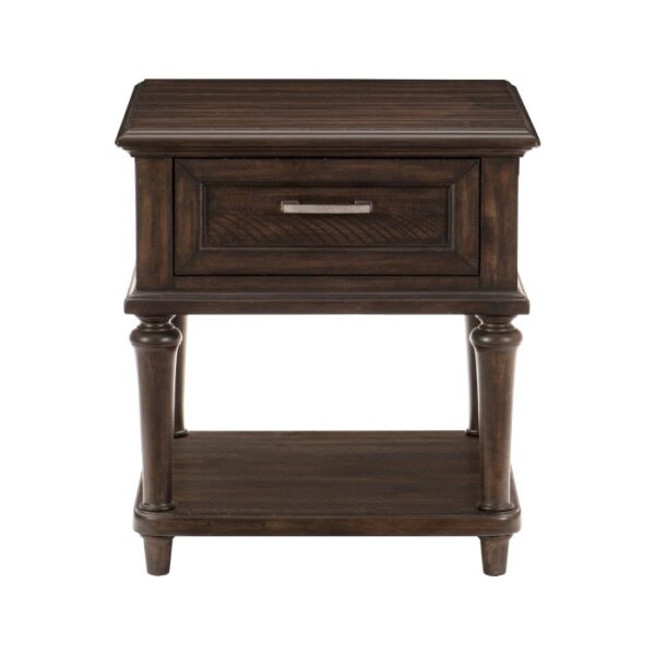 Driftwood charcoal Cardano Collection End table By homelegance 8