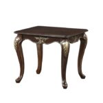 Dark cherry finish with gold tipping Croydon Collection End table By homelegance End Tables Mobilia Cleopatra 12 Dark cherry finish with gold tipping Croydon Collection End table By homelegance 12