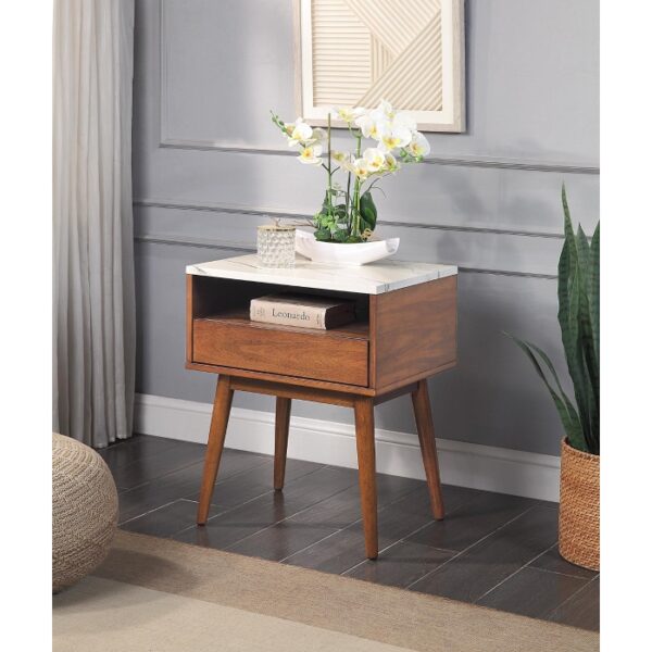 HM7916-04 End table With faux marble & drawer By homelegance 6