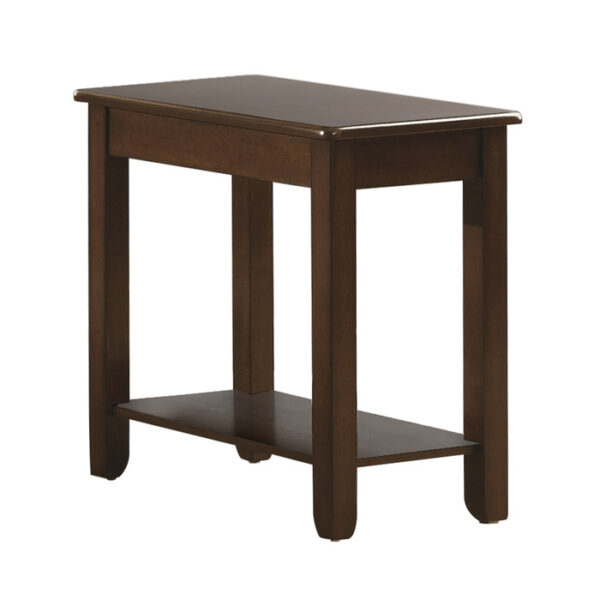Dark cherry Ballwin Collection Chair side table By homelegance 7
