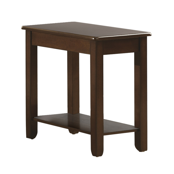 Dark cherry Ballwin Collection Chair side table By homelegance