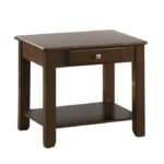 Dark Cherry Ballwin Collection Chair side table with drawer By homelegance 11
