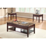 Dark Cherry Orton Collection End table with drawer By homelegance 8