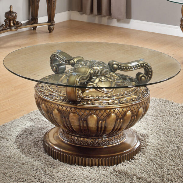 Bronze 3Pc Coffe Table Set HD-8908B By Homey Design 7
