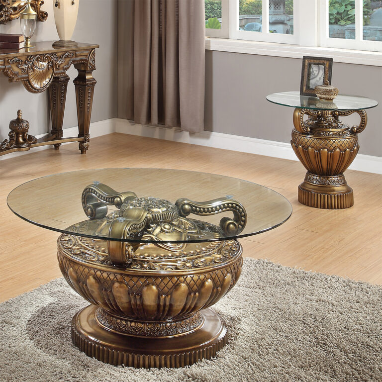 Bronze 3Pc Coffe Table Set HD-8908B By Homey Design