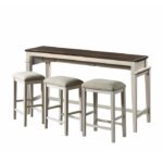 Brown and antique white Enfield Collection 4 PC Console+3 Stools Set By Homelegance Counter Mobilia Cleopatra 19 Brown and antique white Enfield Collection 4 PC Console+3 Stools Set By Homelegance 19