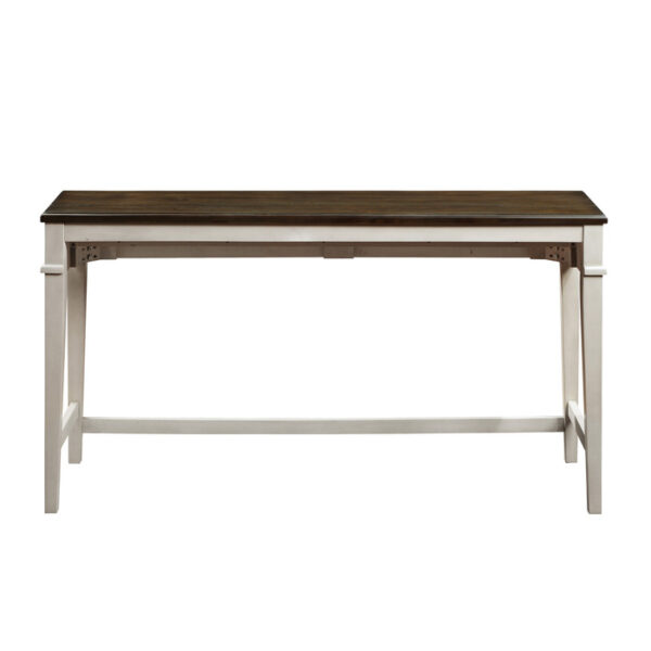 Brown and antique white Enfield Collection 4 PC Console+3 Stools Set By Homelegance 12